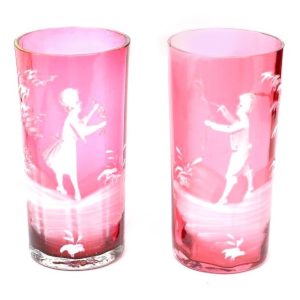 MARY GREGORY - PAR DE COPOS ROSA