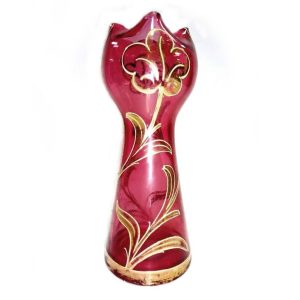VASO ART NOVEAU VERMELHO