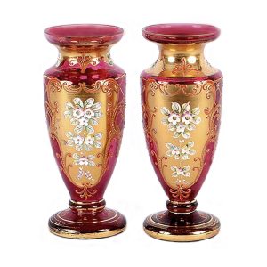 PAR DE VASOS VENEZIANO VERMELHOS